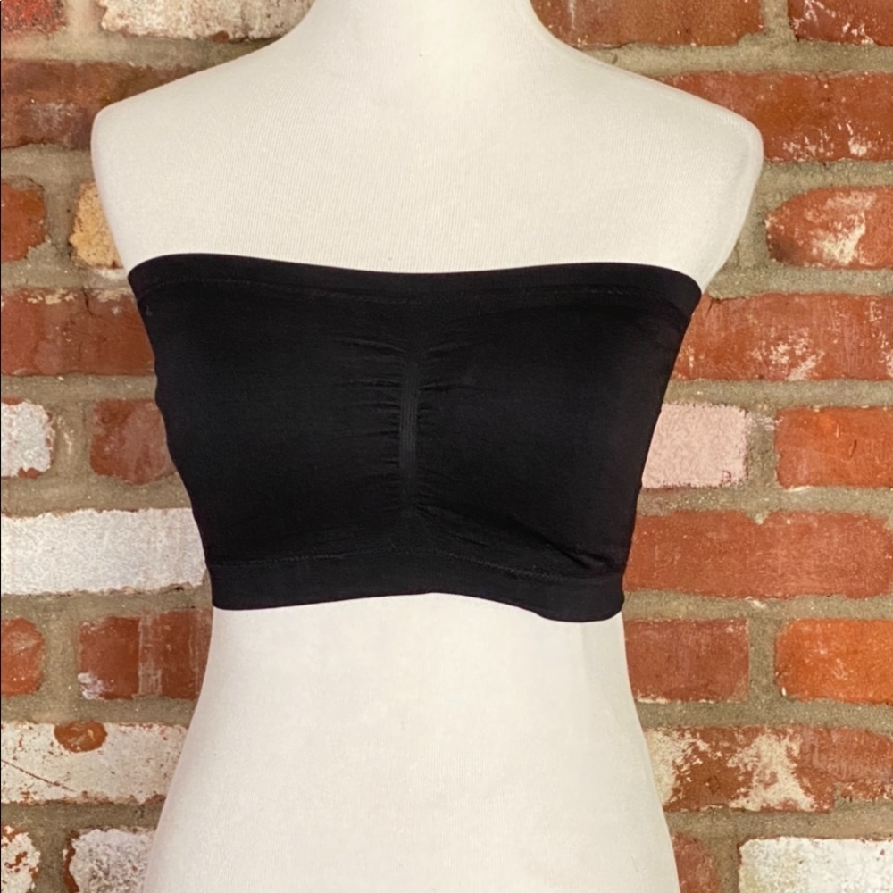 New Jessica Simpson Black bandeau Bralette size large - Picture 2 of 5